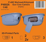 P48026 P-40E Warhawk/Kittyhawk Gun Cine Camera 1/48 by CMK