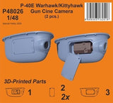 P48026 P-40E Warhawk/Kittyhawk Gun Cine Camera 1/48 by CMK