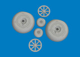 6481058 P-40E wheels cross tread 1/48 by EDUARD
