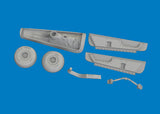 6481194 Curtiss P-40K tail wheel & bay 3D PRINT 1/48 by EDUARD