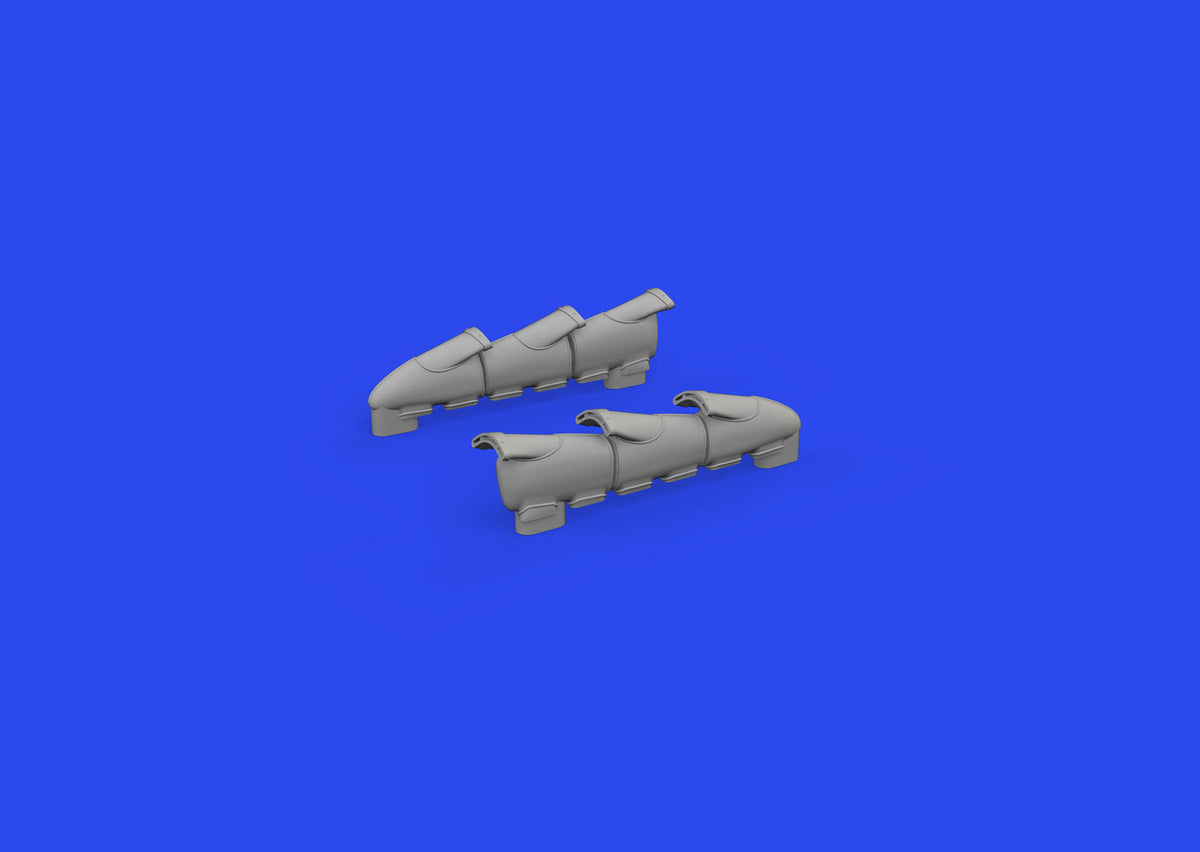 648916 HURRICANE Mk.II exhaust stacks 3D Printed (for ARMA) 1/48 by ED ...