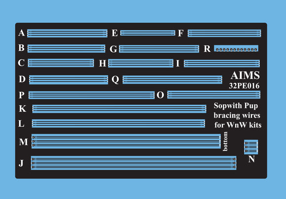 32PE016 Sopwith Pup bracing wires (for Wingnut Wings) 1/32 by AIMS