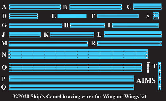 32PE020 Sopwith 2F.1 Ship's Camel bracing wires (for WINGNUT WINGS kit) 1/32 by AIMS