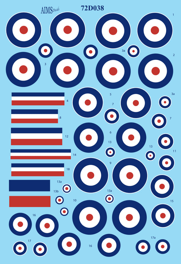 72D038 RFC/RAF Roundels 1/72 by AIMS