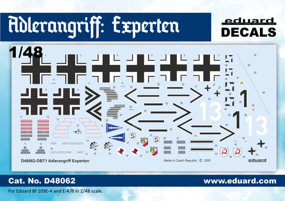 D48062 ADLERANGRIFF Experten Messerschmitt Bf 109E 1/48 by EDUARD