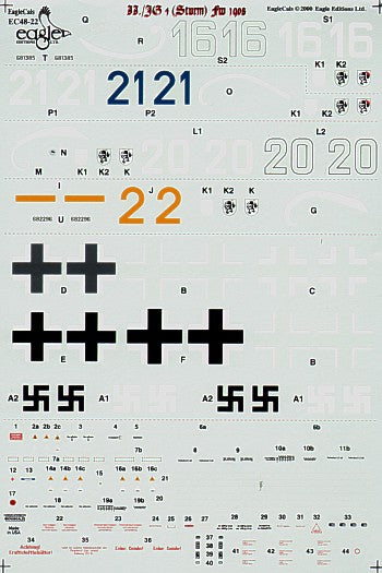 EC#22 II./JG 4 (Sturm) FW 190s 1/48 by EAGLECALS