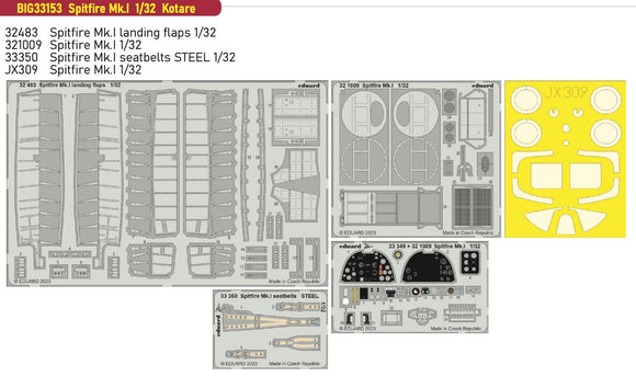 BIG33153 Supermarine Spitfire Mk.I (KOTARE) 1/32 by EDUARD