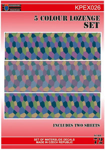 KPEX026 5 Colour Lozenge Set 1/72 by KOVOZAVODY PROSTEJOV