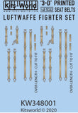KW3D148001 Luftwaffe seatbelts 1/48 by KITS-WORLD