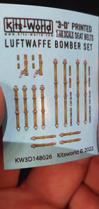 KW3D148026 Luftwaffe seatbelt set 1/48 by KITS-WORLD