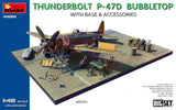 48018 Republic Thunderbolt P-47 D Bubbletop w/base and accessories 1/48 by MINIART