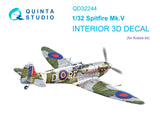 QD32244 Supermarine Spitfire Mk.V 3D interior decal (Kotare) 1/32 by QUINTA STUDIO