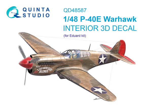 QD48587 Curtis P-40E Warhawk Instrument Guages (Eduard) 1/48 by QUINTA STUDIO