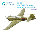 QD48654 P-40N WARHAWK Interior 3D Decal (Eduard) 1/48 by EDUARD