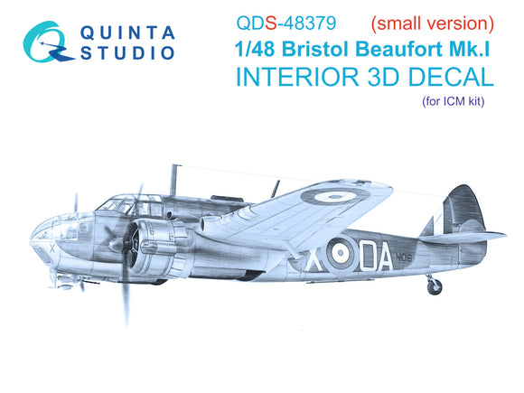 QDS48379 Bristol Beaufort Mk.I interior (small version) 1/48 by QUINTA STUDIO