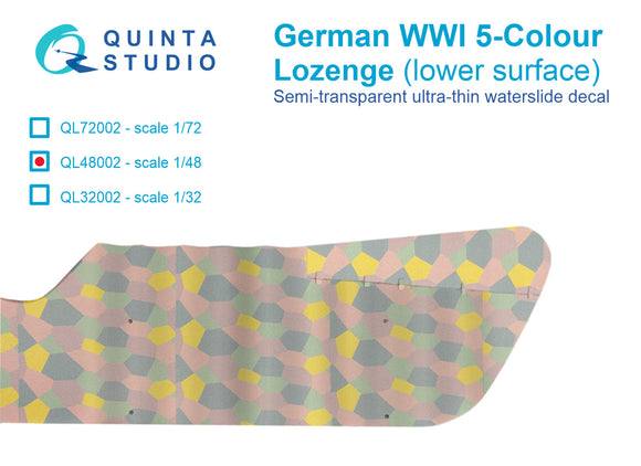 QL48002 German lozenge camo 5-Colour Lower 1/48 by QUINTA STUDIO