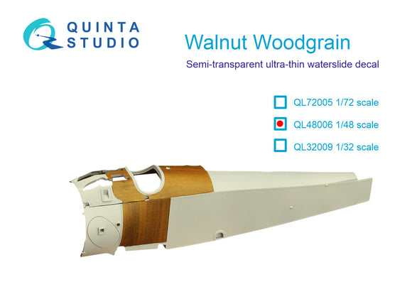 QL48006 Walnut Woodgrain 1/48 by QUINTA STUDIO