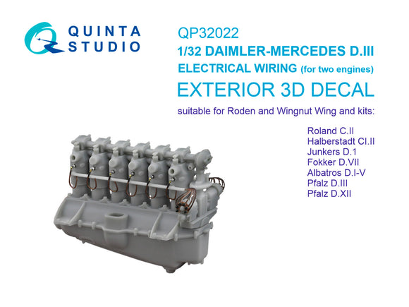 QP32022 DAIMLER MERCEDES D.III electrical wiring 1/32 by QUINTA STUDIO