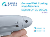 QP48051 German WWII Cowling Snap-Fasteners 1/48 by QUINTA STUDIO