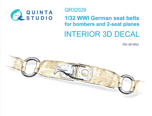 QL32029 WWI German seat-belts fror bombers & 2-seaters 1/32 by QUINTA STUDIO