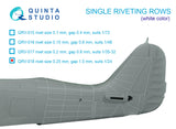 QRV-018 Single riveting rows (White) 1/24 by QUINTA STUDIO