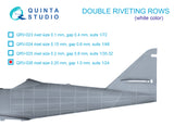 QRV-026 Double riveting rows (White) 1/24 by QUINTA STUDIO