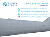 QRV-034 Triple riveting rows (White) 1/24 by QUINTA STUDIO