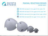 QRV042 Radial riveting rows (White) 1/24 by QUINTA STUDIO
