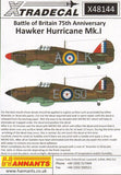 X48144 Battle Of Britain 75th Anniversary - Hawker Hurricane Mk.I  1/48 by XTRADECAL
