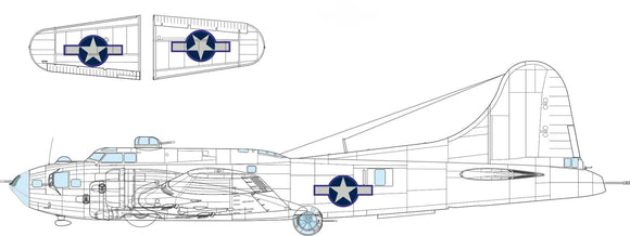 EX1055 B-17F US national insignia w/blue outline 1/48 by EDUARD