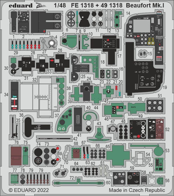 491318 Bristol Beaufort Mk.1 (for ICM) 1/48 by EDUARD