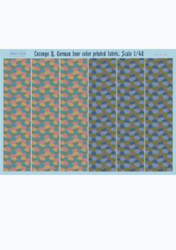 006-camo Lozenge B. German Four Color Printed Fabric 1/48 by PRINT SCALE
