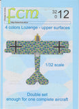 32-012 4 colors Lozenge - upper surfaces 1/32 by FCM