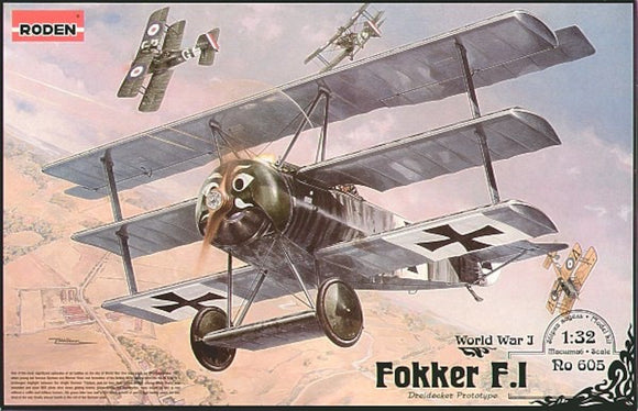 605 FOKKER F.1 Triplane 1/32 by RODEN