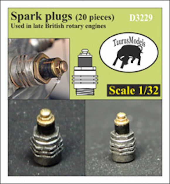 D3229 Spark plugs used in late British rotary engines 20 pieces 1/32 by TAURUS