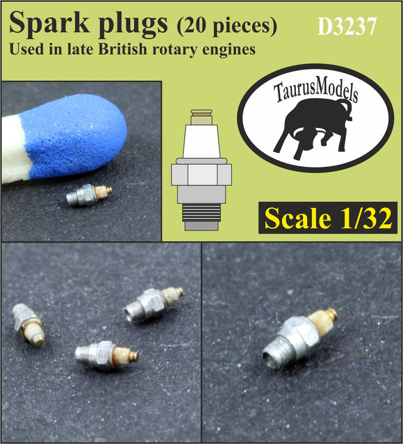 D3237 Spark plugs used in late British rotary engines (20 pieces) 1/32 by TAURUS