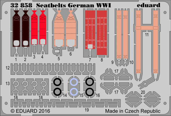 32858 SEATBELTS GERMAN WWI 1/32 by EDUARD