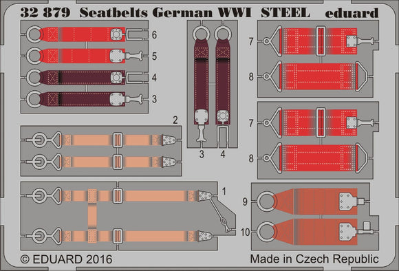 32859 Seatbelts German WWI STEEL 1/32 by EDUARD