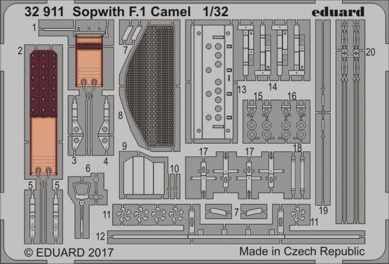 32911 Sopwith F.1 Camel for Wingnut Wings kit 1/32 by EDUARD