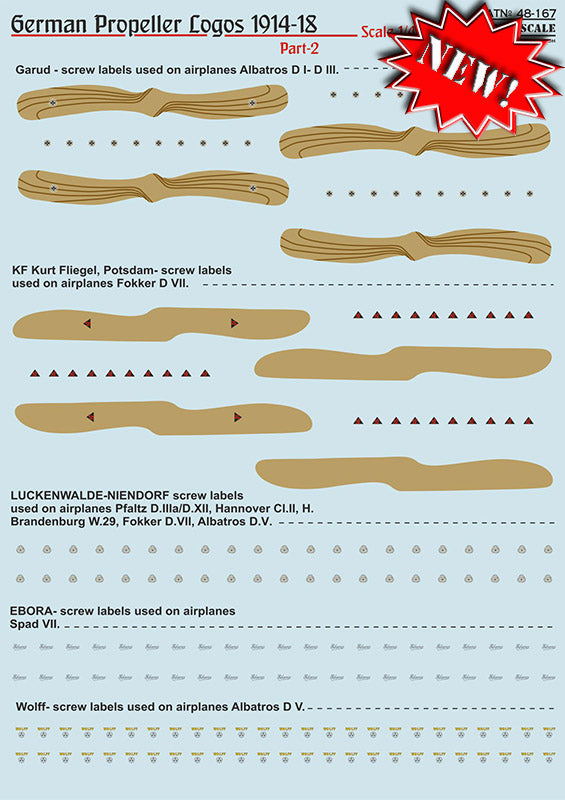 48-167 GERMAN PROPELLER LOGOS Part.2 1/48 by PRINT SCALE
