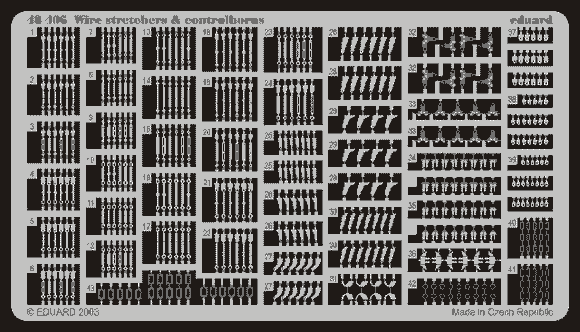 48406 Wire Stretchers and Controlhorns 1/48 by EDUARD