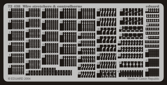 72438 Wire Stretchers and Controlhorns 1/72 by EDUARD