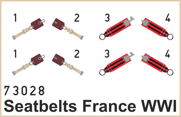 73028 Seatbelts France WWI SUPERFABRIC 1/72 by EDUARD