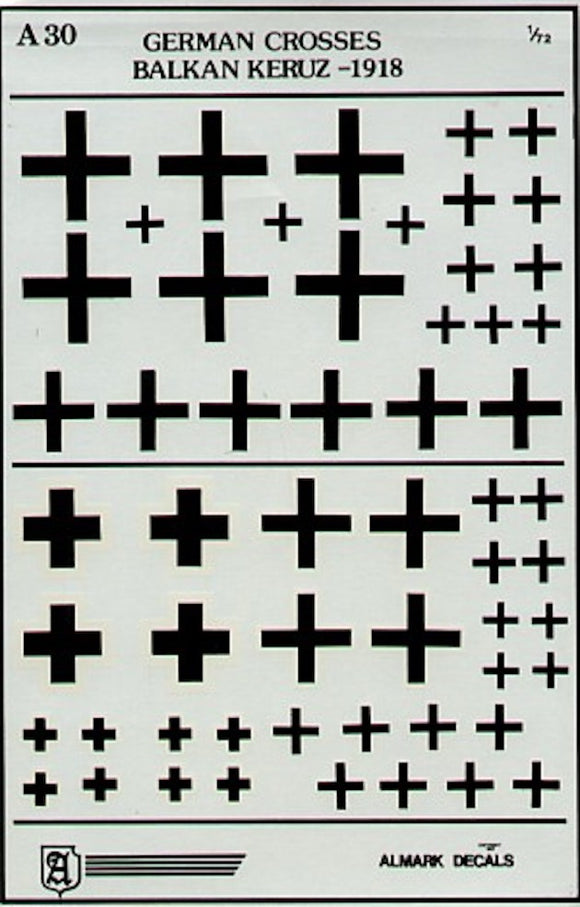 A30 German Crosses - Balkan Kreuze 1918 1/72 by ALMARK
