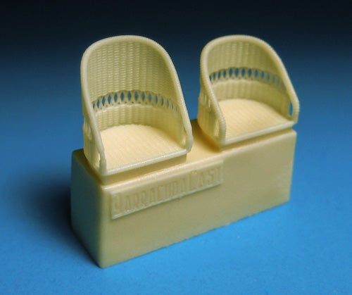 BR48260 British WWI Wicker AGS Seats - No Belts 1/48 by BARRACUDA