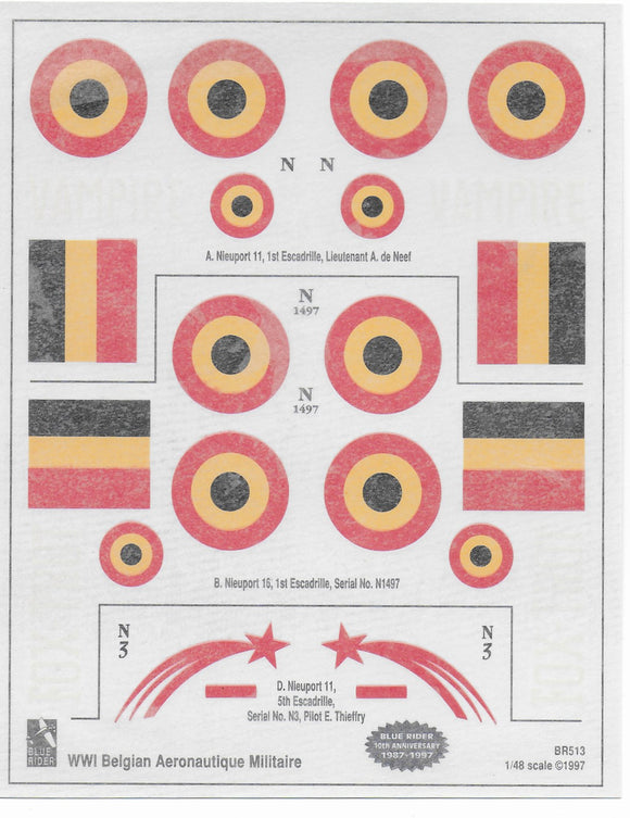 BR-513 Royal Belgian Aéronautique Militaire 1914-1918 1/48 by BLUE RIDER