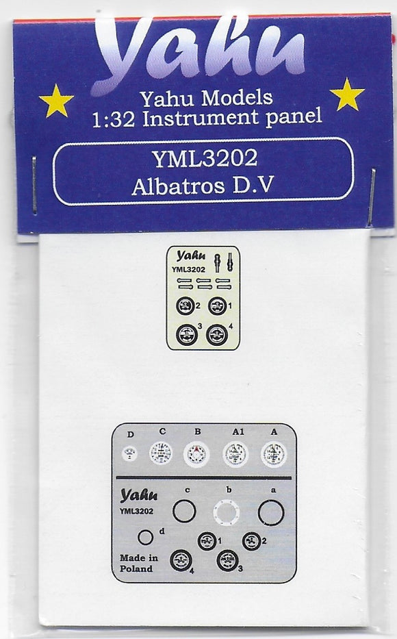 YML3202 Albatros D.V Instrument Panel 1/32 by Yahu Models