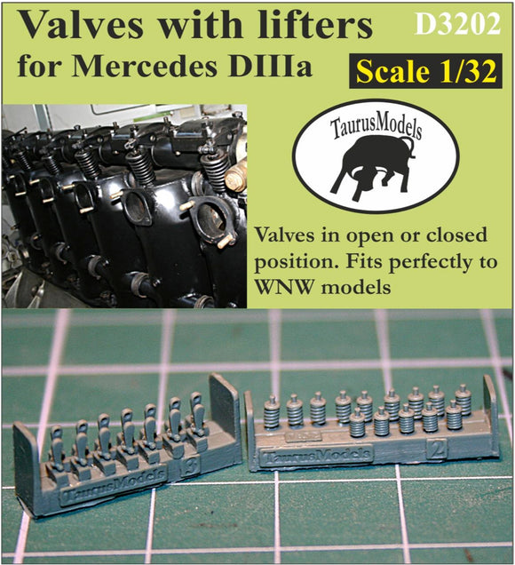 D3202 Valves With Lifters For Mecedes D.IIIa 1/32 by TAURUS
