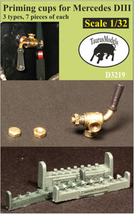 D3219 Priming cups for Mercedes engines 3 types, 7 pieces of each 1/32 by TAURUS