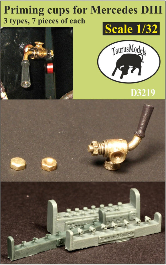 D3219 Priming cups for Mercedes engines 3 types, 7 pieces of each 1/32 by TAURUS